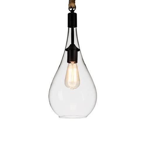 Lustre suspension en verre transparent pour illuminer un salon sombre avec élégance et clarté