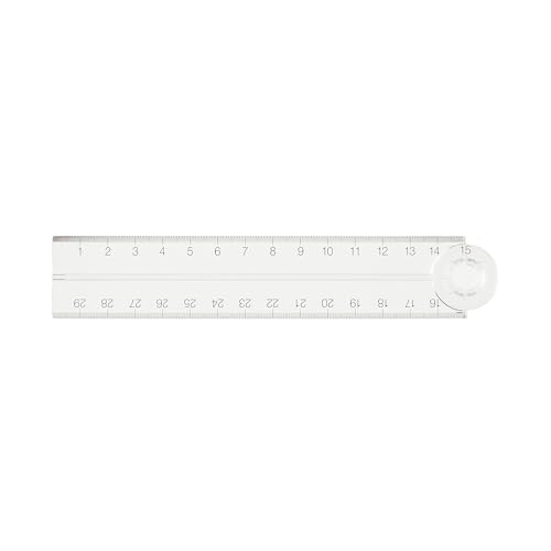 無印良品 ポリカーボネイトダブル定規 クリア 幅162×横30×高さ3.5mm (15/30cm) 12979333