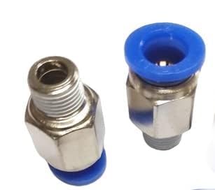 OD 1/8"X 6mm Pneumatic Push Type male Thread 6mm Hose Barb Tube Fitting Connector Adapter Connectorr Push Fittings Pneumatic Push G1/8 BSP NPT male union connector Size OD 1/8X 6 MM 2pc(1/8"X 06 MM)-image-11