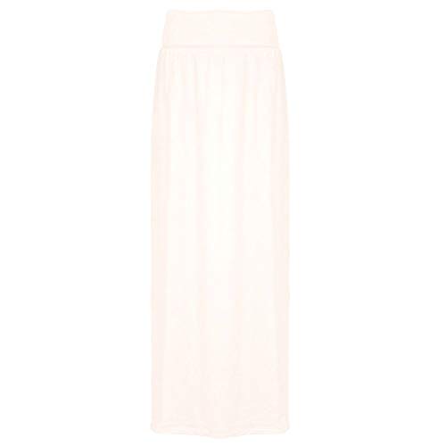 Jupe longue en viscose premium avec ceinture plissée intégrée