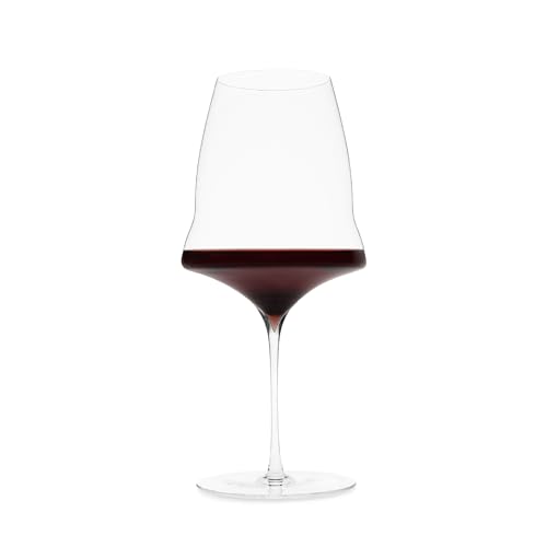 Josephinenhütte® JOSEPHINE N°3 Rotweinglas [DAS GLAS FÜR GENIESSER] - handgefertigt & mundgeblasen - 1er Set für Rotwein - funktionales Design für intensives Aroma