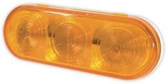 Grote Stt Lamp,Yel,Oval, Male Pin, 3 Diode Led - 54163