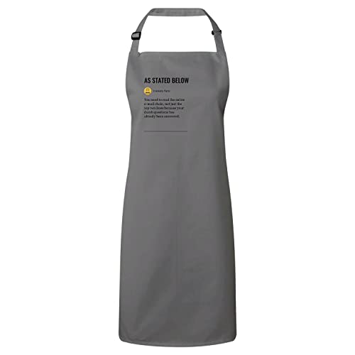 Tablier cuisine premium gris en toile dense et finitions soignées