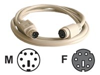 Dexlan Rallonge pour clavier et souris PS/2 MDin6 M/F 10 m