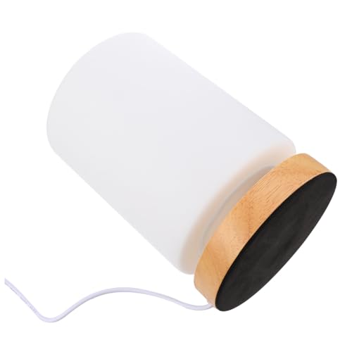 Lámpara de mesa touch con luz LED cálida y base de madera miniatura 7