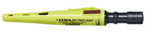 LYRA L4478001, DRY PROFI GIANT Baumarker, inkl. Spitzerpapier und Clip + 4 stk universal Graphite-Minen für alle Oberflächen im Blister