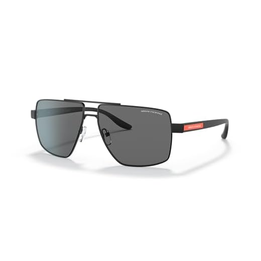 A|X ARMANI EXCHANGE Men's AX2037S Square Sunglasses, Matte Black/Grey Polarized, 60 mm