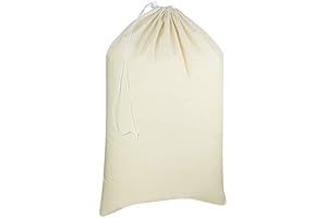 COTTON CRAFT Heavy Duty XL 28"x36" Natural Linen Laundry Drawstring Bag