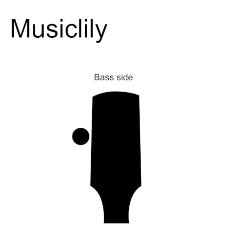 Image of Musiclily Basic Single 24:1 Ratio Open Gear Machine Head Bass Side Tuner Tuning Peg Key with Clover Button for Ibanez Style Electric Bass, Black