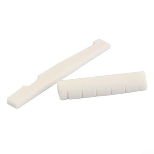 Sostituzione perfetta: questa sella e dado per ponte sono ottimi sostituti per vari tipi di chitarre. Che tu abbia una chitarra acustica, elettrica o classica, questo set offre un'opzione di sostituzione adatta per migliorare il suono e la suonabilità.