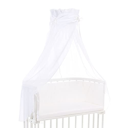 Flèche de lit et ciel blanc en coton bio pour babybay