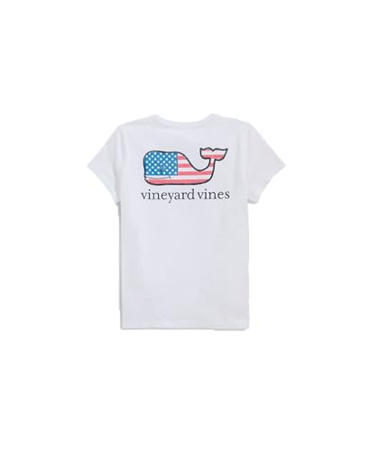 Image of Vineyard Vines Girls' Flag Whale Short-Sleeve Pocket Tee