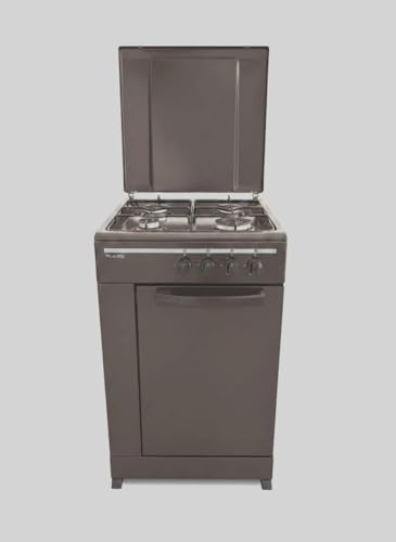 LAREL Cucina a Gas Fornello 4 Fuochi Mobile Portabombola Marrone Valvole di Sicurezza Accensione Elettronica GPL/METANO MOB.S413MW