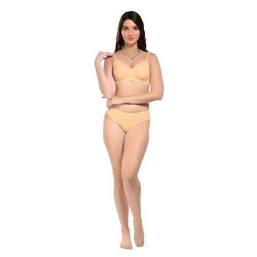 Image of SGC Women Cotton Blend Lingerie Set||Lightly Padded Wirefree Bra & Panty Set||Bridel Set for Women & Girls
