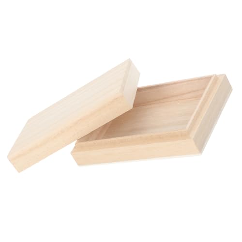 Abaodam Caja de Almacenamiento de Madera para Cartas de Póker Estuche Resistente y Portátil con Tapa Hermética Organizador Práctico para Naipes y Barajas de Adultos