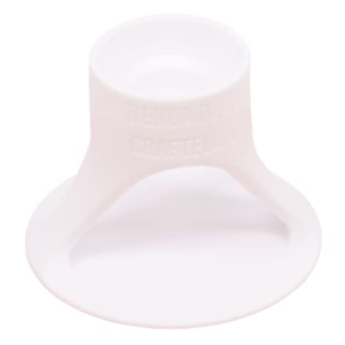 Craftelier - Soporte para Pegamentos, Colas y Adhesivos en Tubo | Medidas Aprox. del Diámetro 6,1 cm de la Base, 2,9 cm de la Boquilla Superior y 1,5 cm de la Boquilla Inferior - Color Blanco