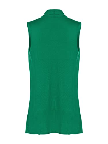 Design by Olivia Women's Sleeveless Open Front Draped Cardigan Vest Lightweight Cool Coat3