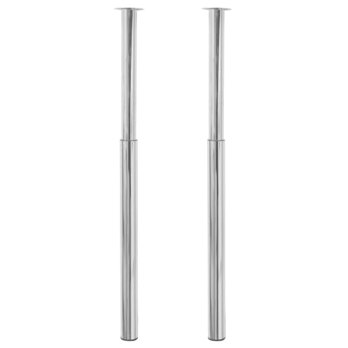 vidaXL 2 Patas Telescópicas para Mesa regulables en altura 710mm-1100mm Cromo