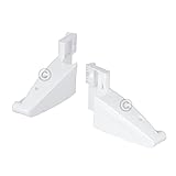 Soporte derecho e izquierdo para compartimento de puerta en el frigorífico. Pieza de sujeción lateral blanca con 2 agujeros para el estribo de sujeción de la puerta del compartimento de refrigeración. La mayoría de los soportes de plástico se utilizan 4 veces en un dispositivo.