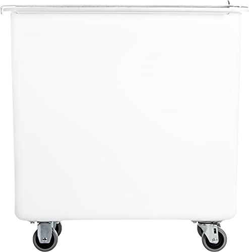 Image of Carlisle FoodService Products BIN2702 Portable Ingredient / Food Storage Bin with Sliding Lid, 27 Gallon, White