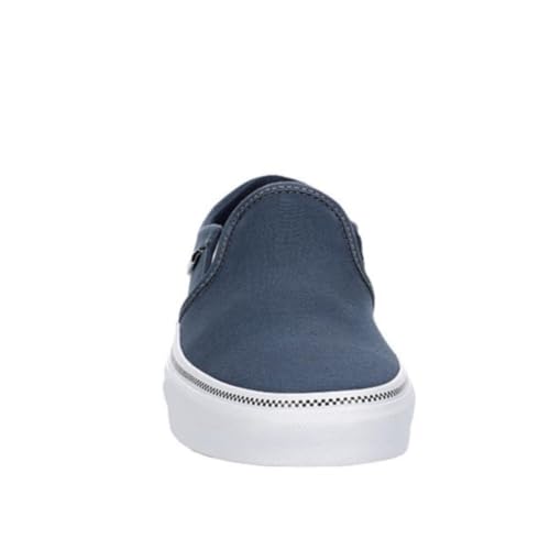 Vans Vans Unisex Asher Canvas Material Shoes - Checker Foxing Vintage in - Slip-On Style - Blue 7.5