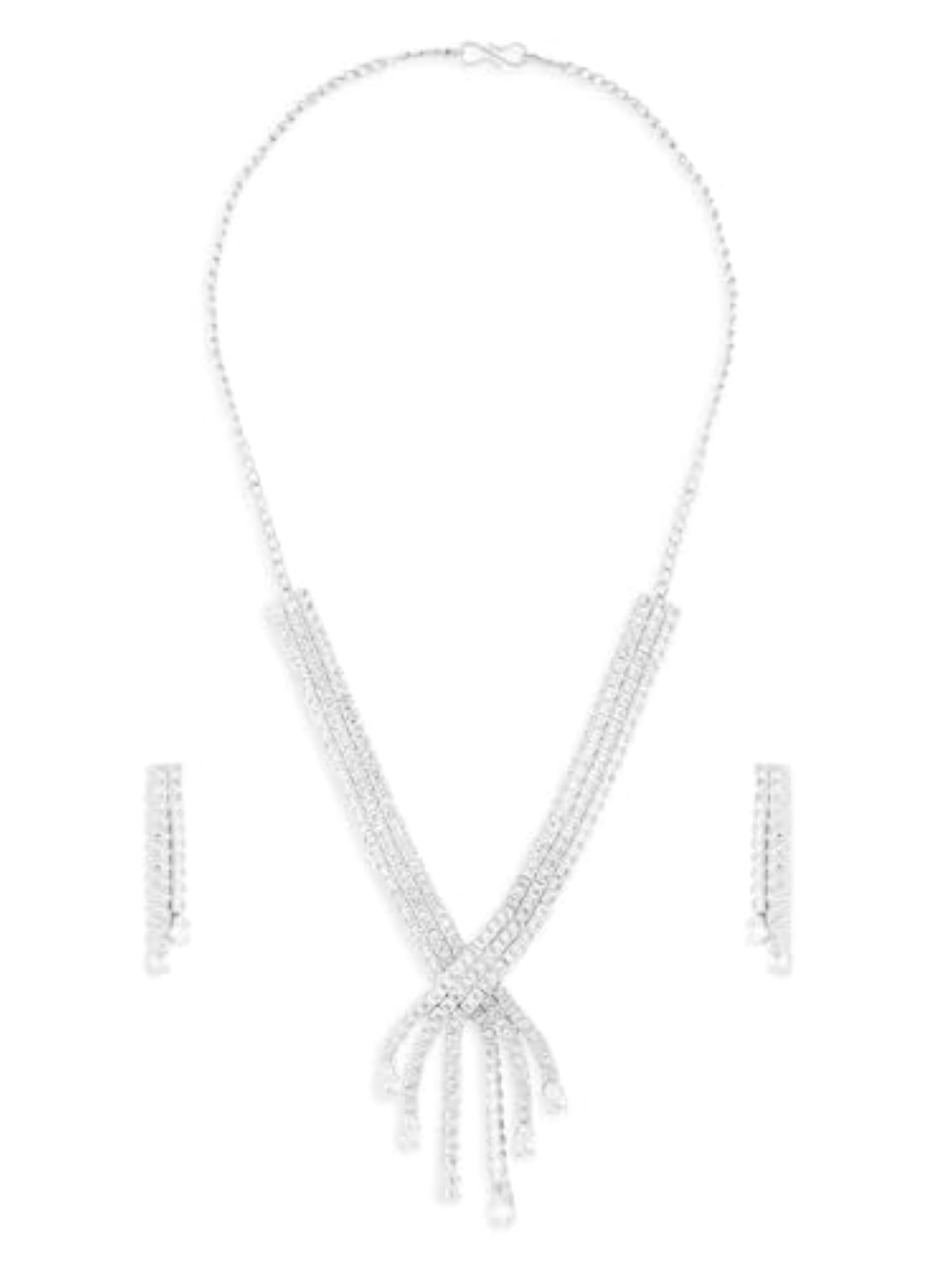 Women's Dazzling Austrian Diamonds Necklace & Earring Set