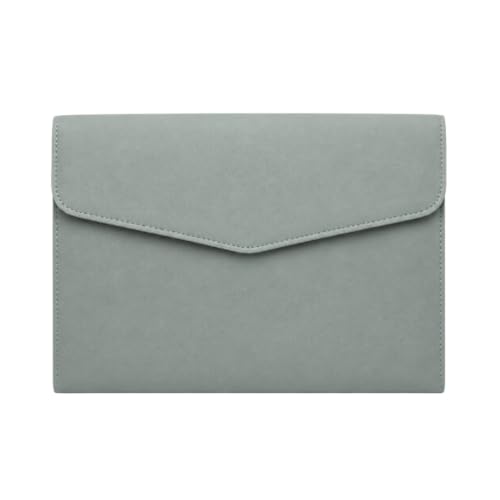 Image of PU Leather Document Folder with Magnetic Closure & Wrist Strap, Waterproof File Organizer Envelope for Certificates, Resume, Contracts, Office, Business, School & Travel(A4,Green,1PIECES)