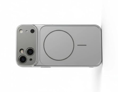 Image of for iPhone 14 Plus |Convert to 17 pro /17 Pro Max Style Premium Back Glass Magsafe Wireless Charge Converter Cover for iPhone 14 Plus |Convert to 17 pro /17 Pro Max (Silver)