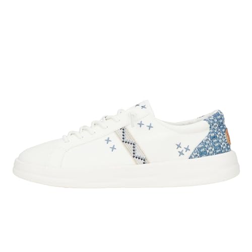 HEYDUDE Unisex-Adult Karina Crafted Boho White/Blue4