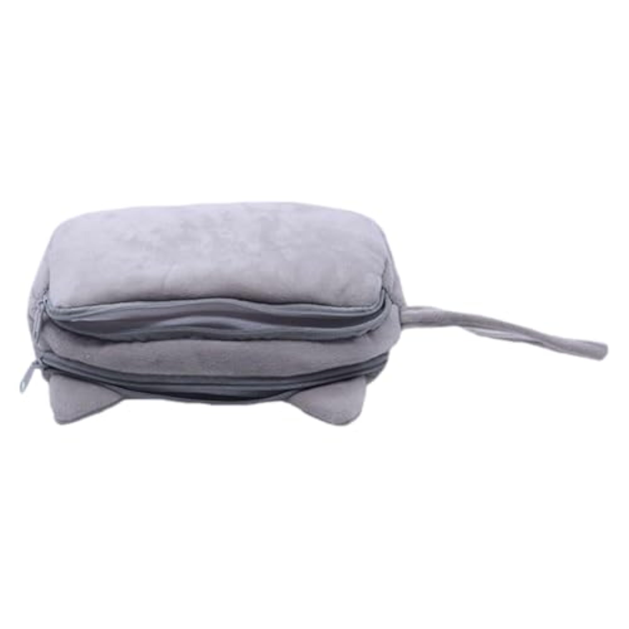 Plush Zipper Closure Pencil Case Portable Cosmetic Bag