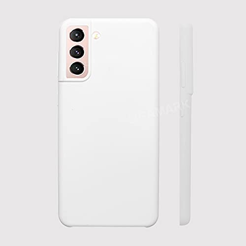 Image of LIRAMARK Liquid Silicone Soft Back Cover Case for Samsung Galaxy S21 (White)