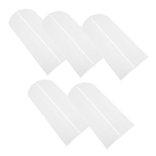 Happyyami 5Pcs Hanging Garment Bags Lightweight Zipper Suit Covers Dustproof and Clothes Storage for Travel and Home Organization