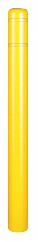 Yellow,64 Inh High Density Polyethylene Bollard Cover fit Post Size Compatible 4-1/2 in Dia,-2040000539