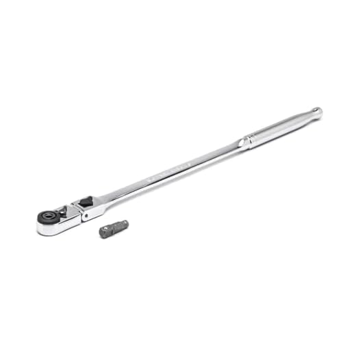 GEARWRENCH 1/4" Drive 72 Tooth Quick Release Locking Flex Slim Head Ratchet, 12" - 81030