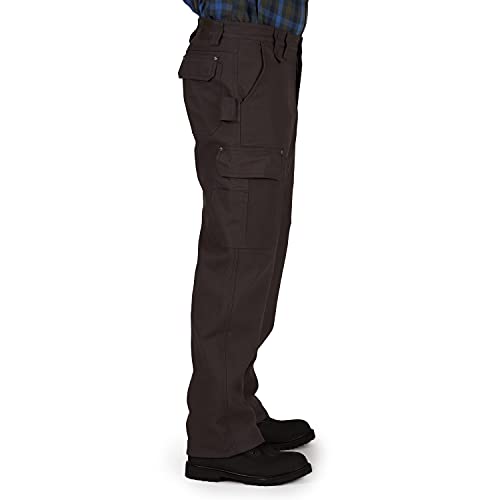 Smith's Workwear Men's Fleece Lined Canvas Cargo Work Pants3