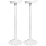 Unomor Flowers Column Stand 2pcs Wedding Roman Column 50x17cm White Plastic Roman Pillar Decoration Artistic Statue Party Flowerpot Holder for Wedding Event Party