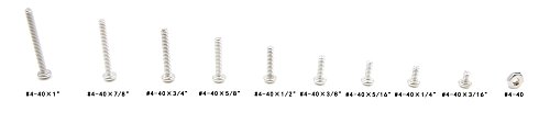 Hvazi #4-40 Unc Stainless Steel Phillips Pan Head Machine Screws Nuts Assortment Kit #TOP2
