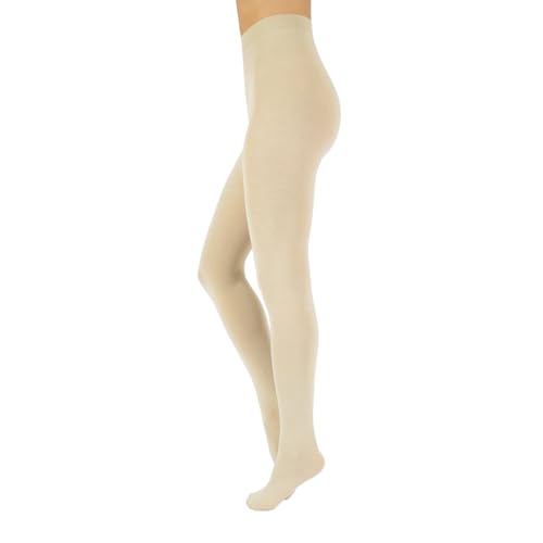 CALZITALY Collants Épais en Cachemire Opaques pour l’Hiver | S, M, L, XL, XXL, 3XL, 4XL | 150 DEN | Fabriqué en Italie (M, Ivoire)