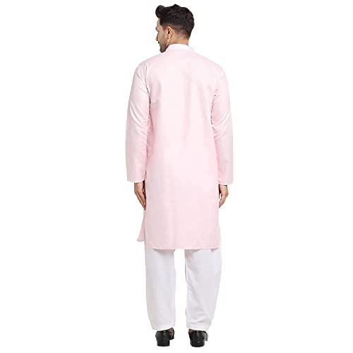 Image of Royal Kurta Mens Cotton Solid Pattern Kurta and Salwar Set