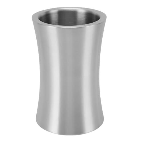 Cubo Enfriador de Vino de Acero Inoxidable 304, Cubo de Hielo con Forma de Cintura con Aislamiento Premium para Vino Tinto, champán, Bar, Cena, 12,5 x 19,5 cm