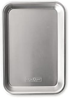 Nordic Ware 47400 Naturals Baker's Eighth Sheet Aluminium Tray Premium Bakeware to Bake and Reheat Small Meals, Silver