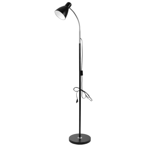 Lámpara de Pie Virone LAR con Brazo Flexible en Negro Cover