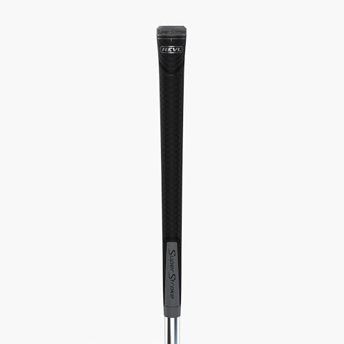 SuperStroke REVL Player Midsize Golf Club Grips, .60 Round, All-weather Control and Long-lasting Performance in a Durable, High-traction Design, Black/Grey