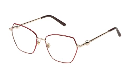 Gafas de vista Furla VFU871 acabado brillante oro y rojo con acetato de alta calidad