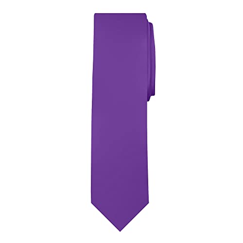 Image of Jacob Alexander Men's Slim Width 2.75 inch Solid Color Tie