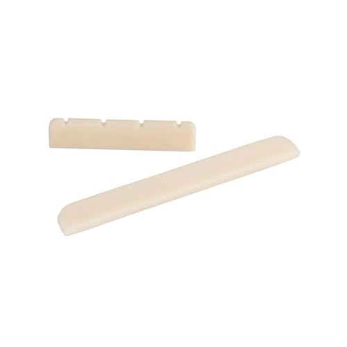 Abaodam Gl72 Guitar Nut Saddle Set White Plastic Ideal for Classical Guitar Easy to Cut Improve Sound