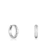 TOUS Pendientes aro con oso de plata 12 mm, Para Mujer, Colección Basics