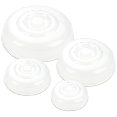 Cymax 4 Pack Microwave Food Cover in 4 Sizes, Microwave Splatter Cover Microwave Plate Cover Guard Lid Keeps Microwave Oven Clean Dishwasher Safe,Perfect for Food,Dish Bowls,Plates Cover