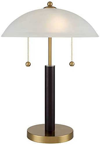 360 Lighting Orbital Mid Century Modern Desk Lamp for Living Room and Bedroom Office Kids Room 19.5" High Brown Wood Gol 