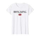 Hong Kong Flag | Men Women Kids | Hong Kong T-Shirt, Women, White, Large